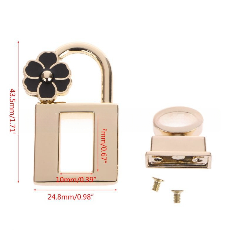 Κλειδαριά τσαντών με σχέδιο πετάλου – κράμα, μοντέλο HSK-M-4753, για κουτιά κοσμημάτων και τσάντες, διαθέσιμη παραμετροποίηση
