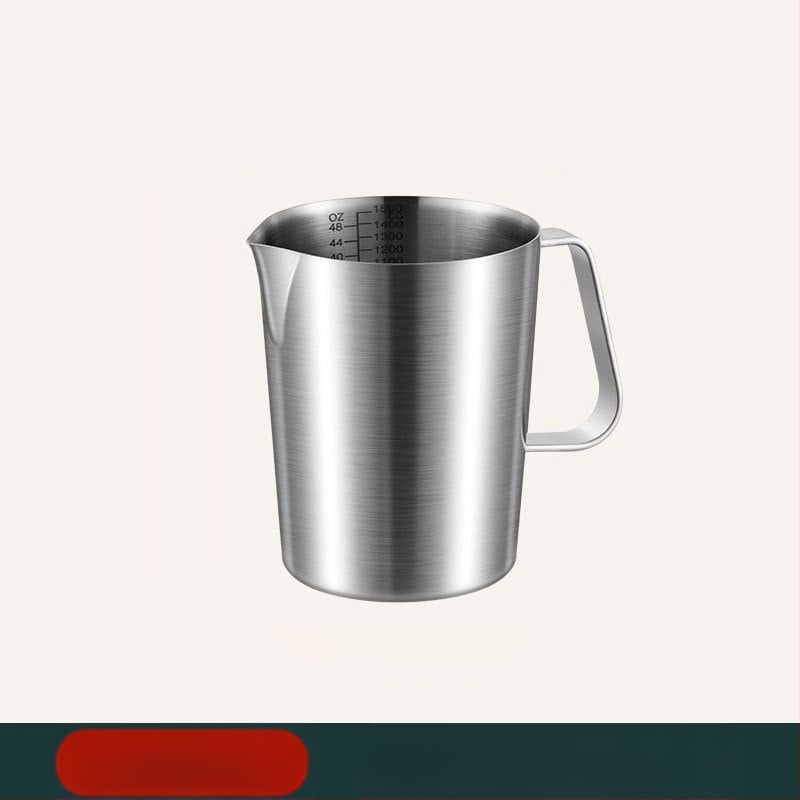 304 nerūdijančio plieno matavimo puodelis su graduota skale latte art pieno arbatai, virtuvės kepimui su storinto dizaino