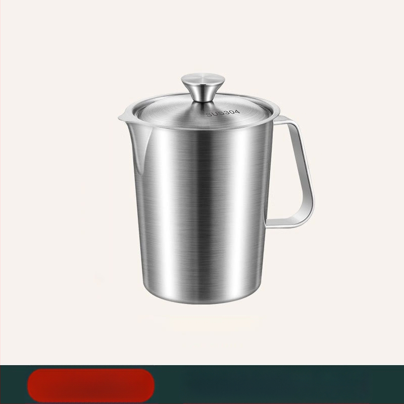 304 nerūdijančio plieno matavimo puodelis su graduota skale latte art pieno arbatai, virtuvės kepimui su storinto dizaino