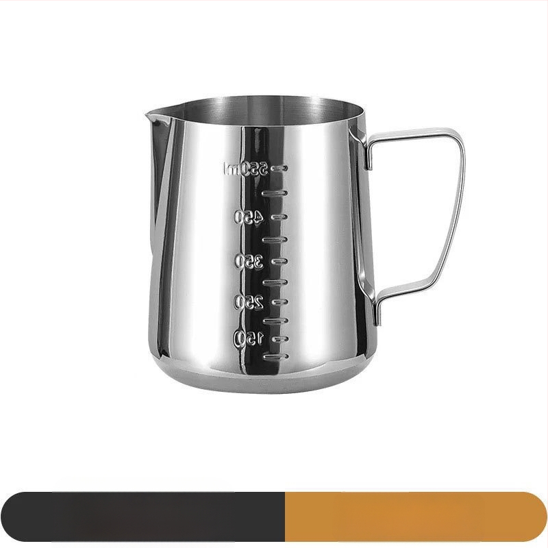 304 nerūdijančio plieno matavimo puodelis su graduota skale latte art pieno arbatai, virtuvės kepimui su storinto dizaino