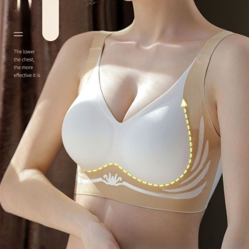 Ledo šilko bešuvinė push-up liemenėlė su 3/4 puodeliais, fiksuotos dvigubos petnešos, nugaros trijų eilių užtrauktukas, nailonas