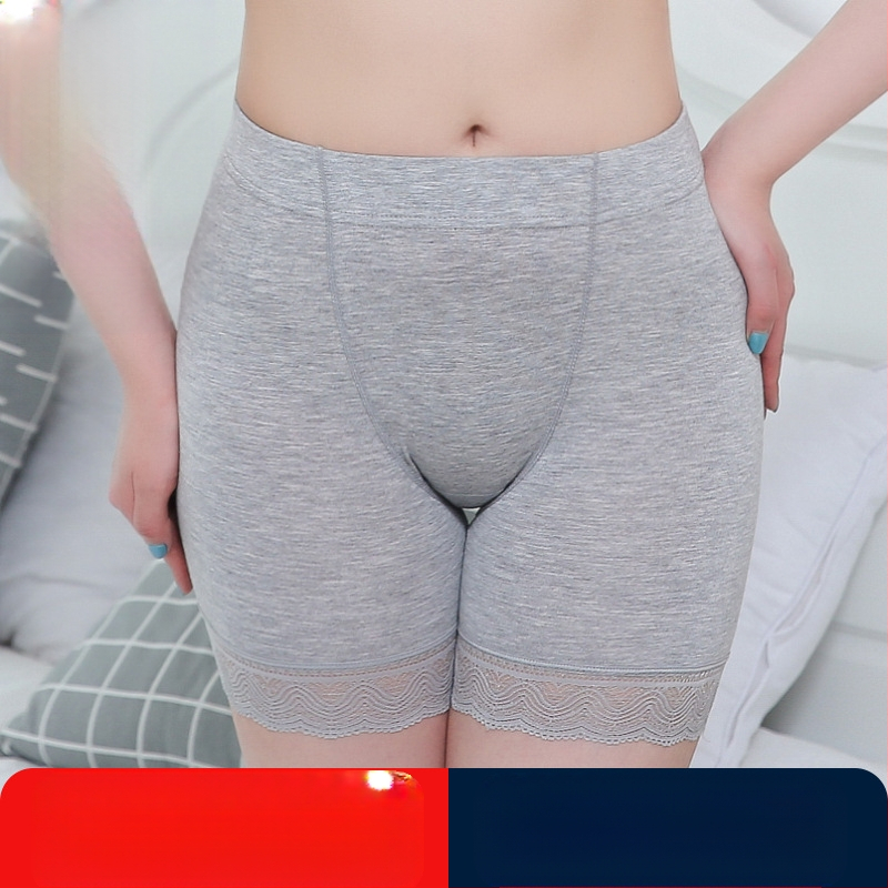 Moteriškos saugios kelnaitės su aukštu liemeniu, modalinės medžiagos nėriniai, apsauga nuo atskleidimo vasarai