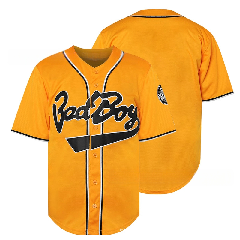 Μπείζμπολ πουκάμισο με κέντημα BIGGIE, έκδοση ταινίας, unisex, πολυεστέρας, καρτούν μοτίβο