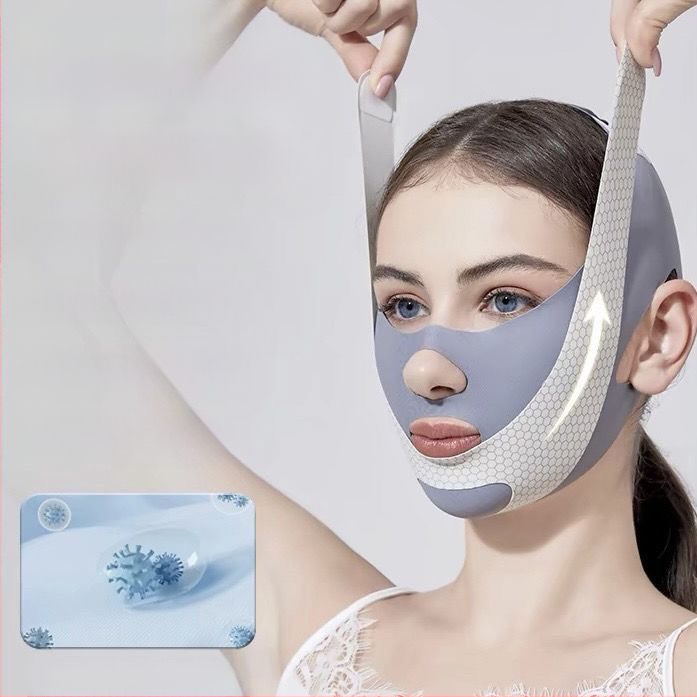 Nakts sejas maska ar grafēnu un tālo infrarozs iedarbību pilnam sejas pacēlumam, bez elektroenerģijas, viengabala bezšuvju korpuss