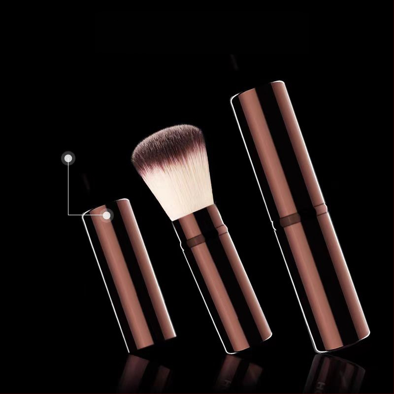 BONJOUR комплект от 6 грим четки за лице: пудра, руж, фон дьо тен (основа), сенки за очи, коректор и устни