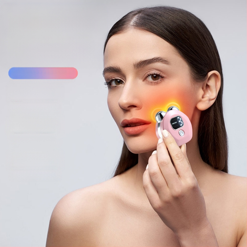 Масажор за цялото тяло с EMS микро ток и двойна ролка, топлинен компрес, USB зареждане, ABS корпус, тегло 50 g