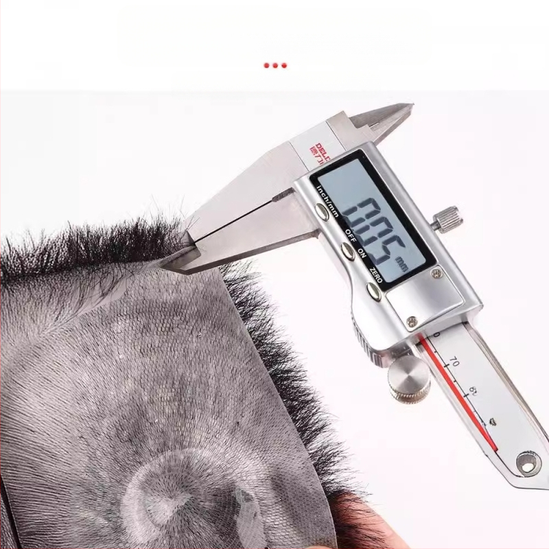 Мъжка перука с пълен биологичен скалп, естествени човешки коси, изцяло ръчно изработена