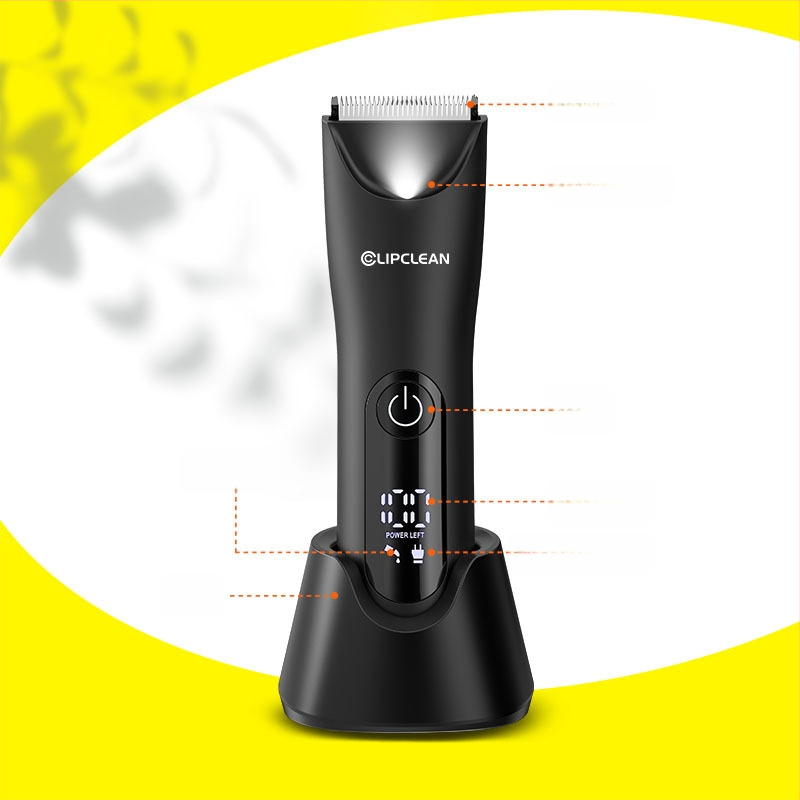 CDH013 USB elektriskais ķermeņa skuveklis ar keramisko griešanas galvu, bezkontakta motors, mitrai un sausai lietošanai, pilnībā mazgājams visā ķermenī