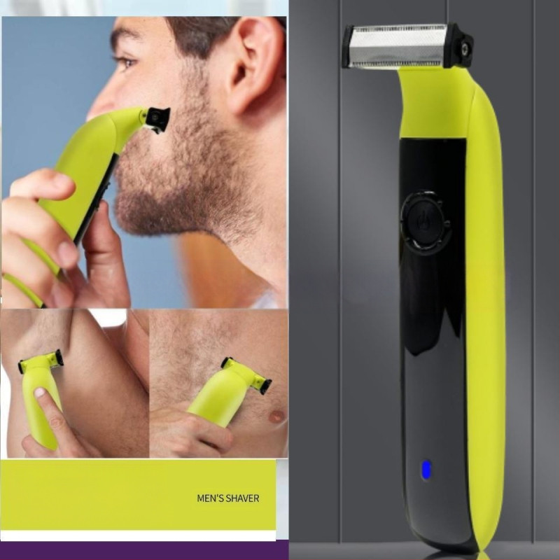 Elektriskais ķermeņa skuveklis visam ķermenim, USB uzlāde, pilnīgi mazgājams, divpusējie asmeņi no smalka tērauda