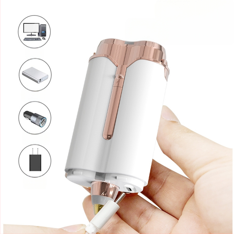 Elektriskā sieviešu skūšana un matu noņemšanas ierīce, mazgājama, ar USB barošanu, divgalvu ar nerūsējoša tērauda asmeņiem, modelis S107, berzes motors