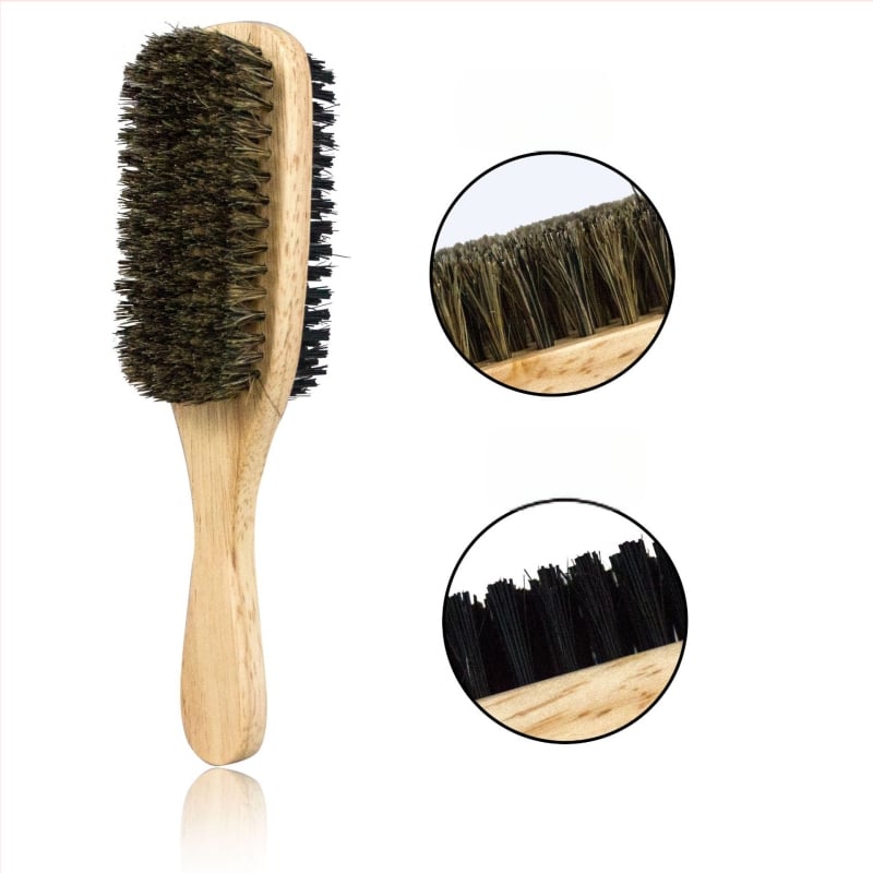 Dviejų pusių barzdos šepetėlis su formuojančia šukute – barzdos priežiūra ir valymas, grynasis svoris 87 g