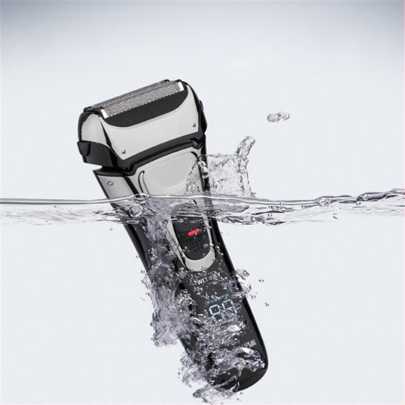 Elektriskais skuveklis visam ķermenim, pilnīgi ūdensdrošs, USB uzlāde, atgriezeniska galva ar trim asmeņiem, iebūvēta baterija 800-1000 mAh, darbība līdz 60 minūtēm, jauda 3W