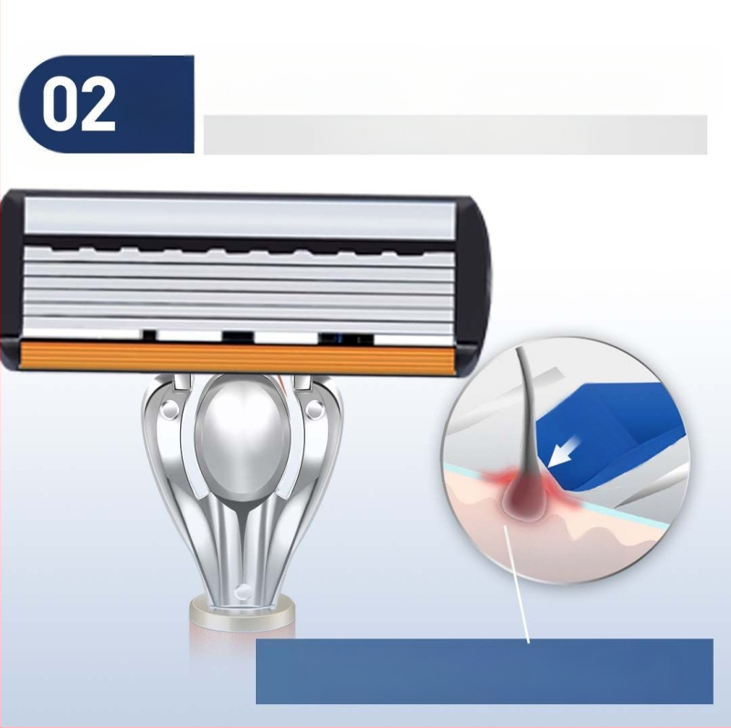 Rokas skuveklis ar sešu slāņu pirkstu rokturiem un septiņu slāņu asmeņa galvu — Jia zhikou