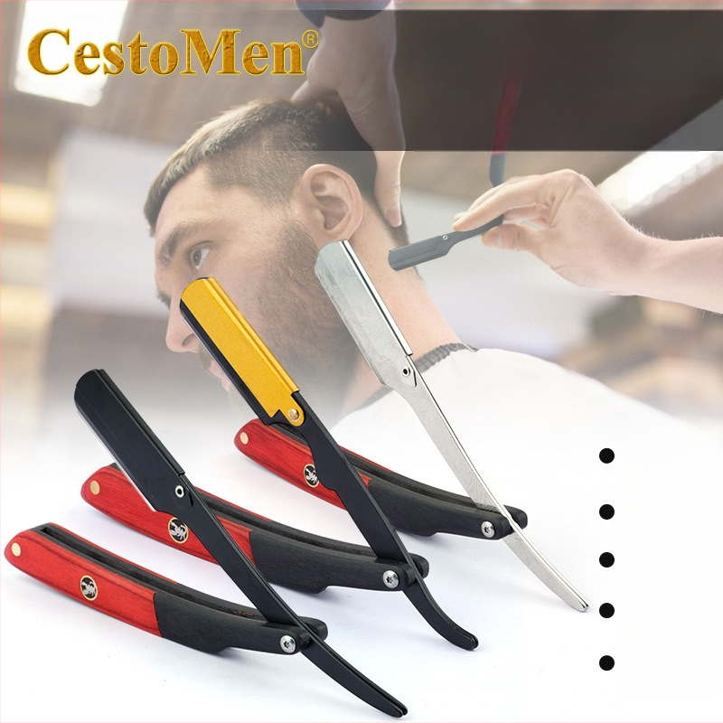 CestoMen vintage manuālais skuveklis vīriešiem, salokāms, 74 asmeņi