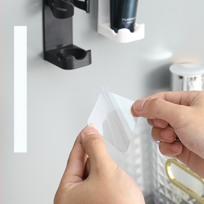 Skutimosi peilio ir dantų šepetėlio laikiklis — sieninis, be gręžimo, su siurbimo laikikliu, iš plastiko