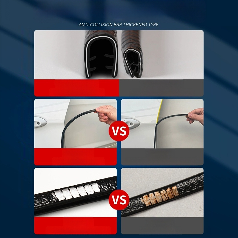 Automobilio durų susidūrimo apsauginė juosta, modelis U iron, PVC + geležis, Heng yurui