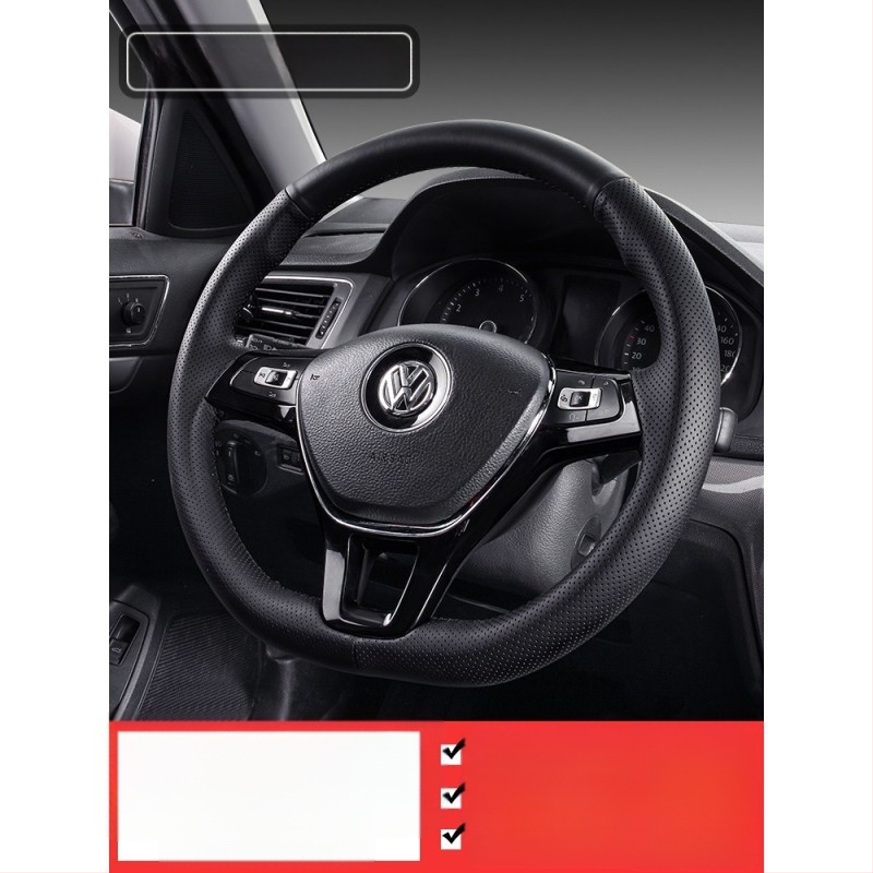 Κάλυμμα τιμονιού από γνήσιο δέρμα, χειροποίητα ραμμένο, αθλητικό στυλ, καθολική εφαρμογή