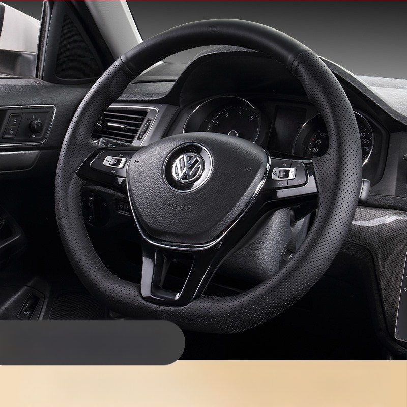 Κάλυμμα τιμονιού από γνήσιο δέρμα, χειροποίητα ραμμένο, αθλητικό στυλ, καθολική εφαρμογή