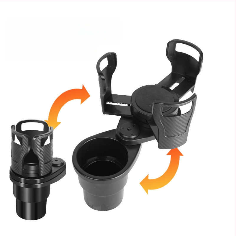 Sukamas dviejų sluoksnių puodelių laikiklis automobilių centrinėje konsoleje su padėklu – ABS, 123 modelis, prietaisų skydelis