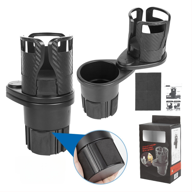 Sukamas dviejų sluoksnių puodelių laikiklis automobilių centrinėje konsoleje su padėklu – ABS, 123 modelis, prietaisų skydelis