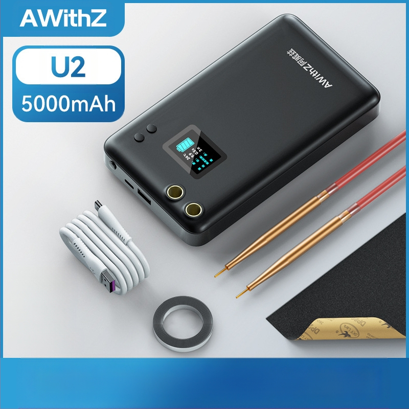 Awithz Nešiojamas Li-ion baterijų punktinis suvirinimo įrenginys - Įvesties įtampa 5V, Impulsinis režimas, Automatinis/Rankinis dviejų režimų, Maitinimas iš baterijos