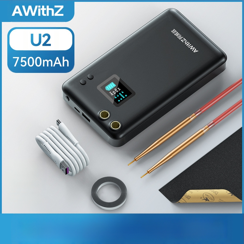 Awithz Nešiojamas Li-ion baterijų punktinis suvirinimo įrenginys - Įvesties įtampa 5V, Impulsinis režimas, Automatinis/Rankinis dviejų režimų, Maitinimas iš baterijos