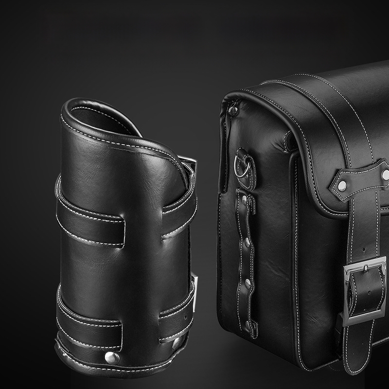 West Rider motociklo šoninė krepšys su retro dviejų pusių dizainu, PU+EVA medžiaga, 16L talpa, modelis YP0707328