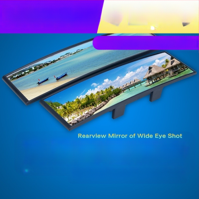 Automobilio vidinis galinio vaizdo veidrodėlis su plačiu matymo lauku, dvigubo kreivumo veidrodėlis, stiklo veidrodėlis, 12V maitinimas, ABS korpusas