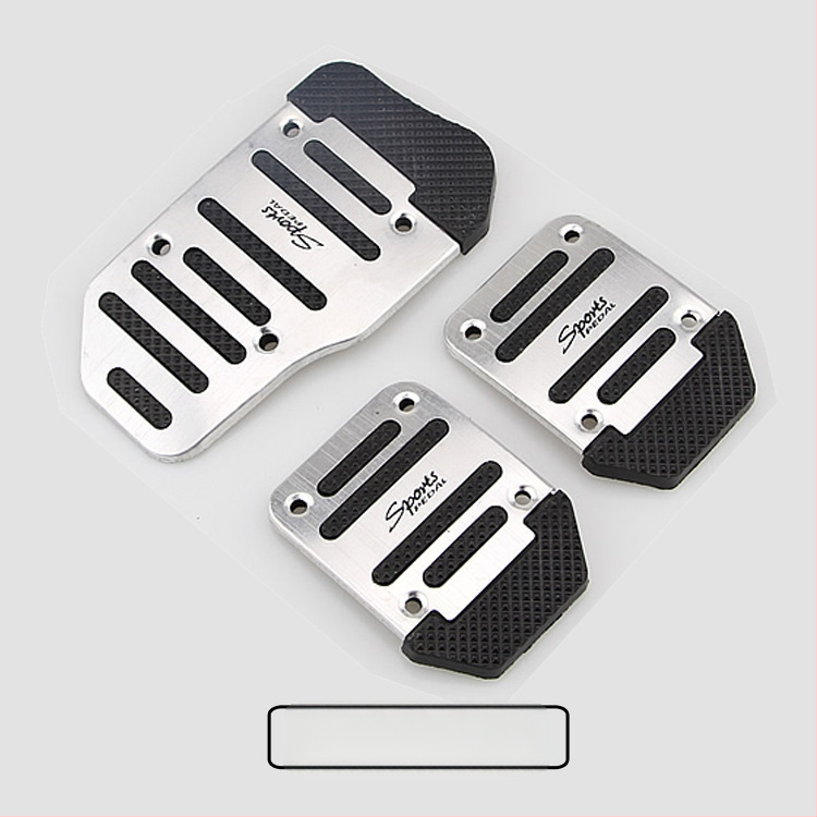 Automobilio pedalų komplektas iš aliuminio lydinio (3 dalys) mechaninei pavarų dėžei – dujų pedalas, stabdžio pedalas, sankabos pedalas – pritaikytas apdirbimas, Inscription