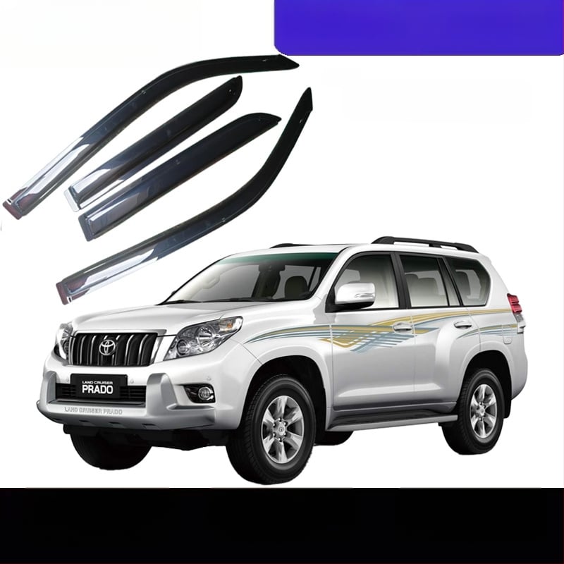 Lietaus vizier Toyota Land Cruiser (2003–2023) – lipnus montavimas, 4 vnt., suderinamas su automatine pavara, pritaikomas