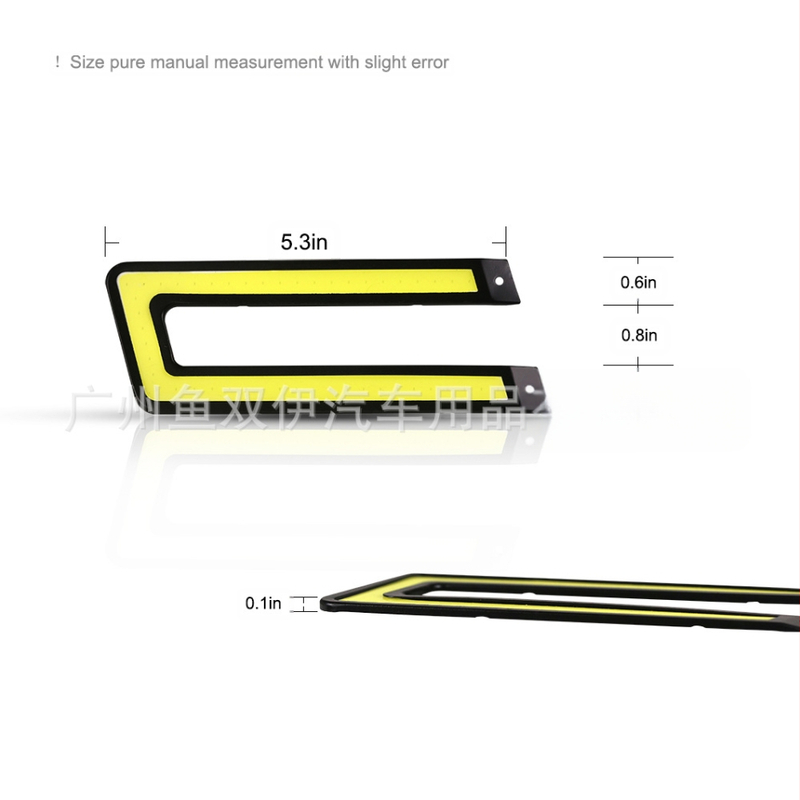 DRL COB-U dienas gaitas lukturi automašīnai, 12V, 2W, 120lm, darba mūžs 6000h, YSY