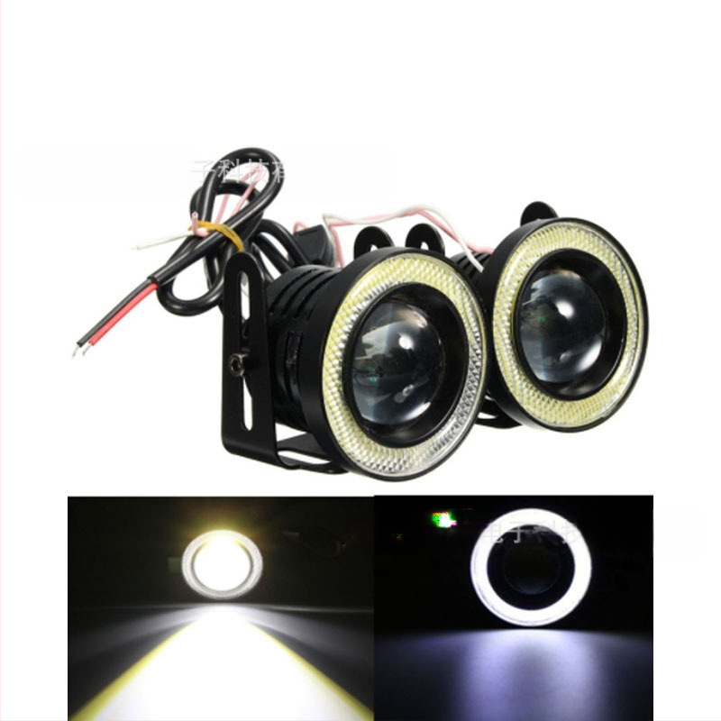 COB LED miglo žibintas 30W, Angel Eye žiedas, 12V, 3000 lm, 6000–7000K
