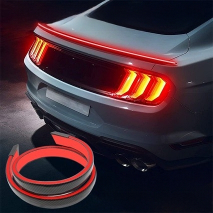 LED aizmugurējais lukturis ar oglekļa šķiedras spārnu, universāla saderība, 12V, 14W, 3500K, Modelis 411