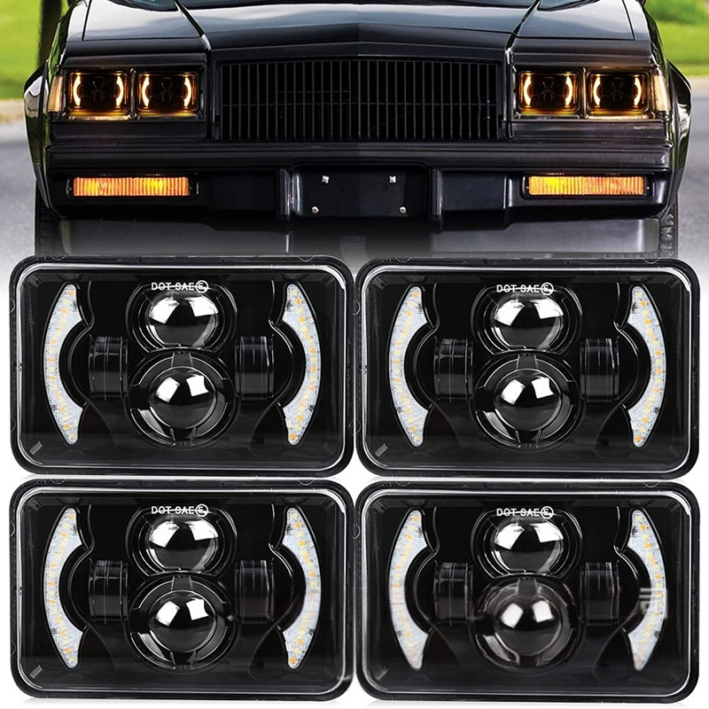 LED τετράγωνος προβολέας για μοτοσικλέτα GMC/Chevrolet/Suzuki DRZ – 60W, 10-30V, IP67, χυτό αλουμίνιο