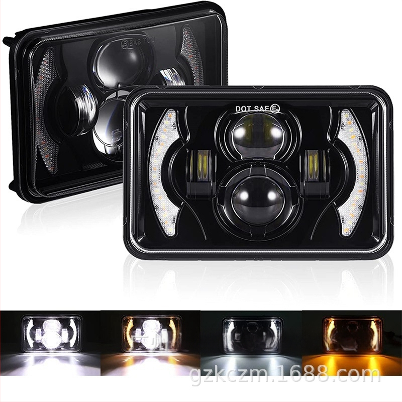 LED τετράγωνος προβολέας για μοτοσικλέτα GMC/Chevrolet/Suzuki DRZ – 60W, 10-30V, IP67, χυτό αλουμίνιο