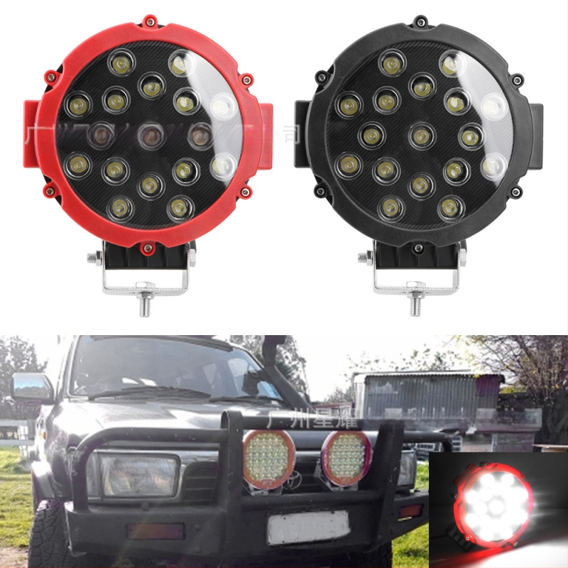 LED darbo lemputė transporto priemonėms, apvalus priekinis žibintas stilius, 51W, 12–24V, 1.5A, 6500K