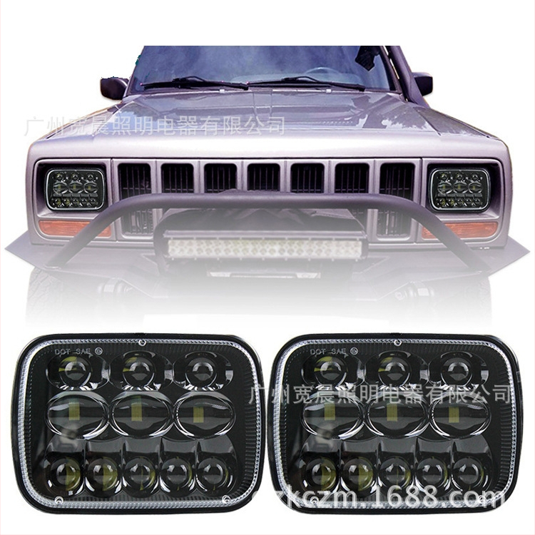 KC-1869S LED krovininio automobilio priekinis žibintas – 69W, 3600lm, IP67, 12–24V, PC objektyvas