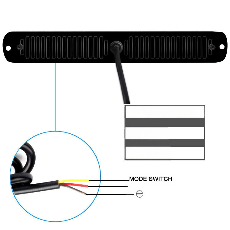 24 LED ultra plona šoninė šviesa motociklui, automobiliui ir sunkvežimiui — aliuminio korpusas, LED 3030, 72W, 12V, tarnavimo laikas 50 000 h