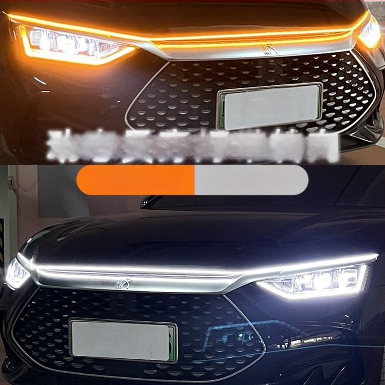 Automobilska prednja svjetla s DRL-om i dinamičkim skeniranjem, tip kroz, podešiva duga i kratka svjetla na poklopcu motora, 12V, 8W, LED 2835, 3000 lm, IP54
