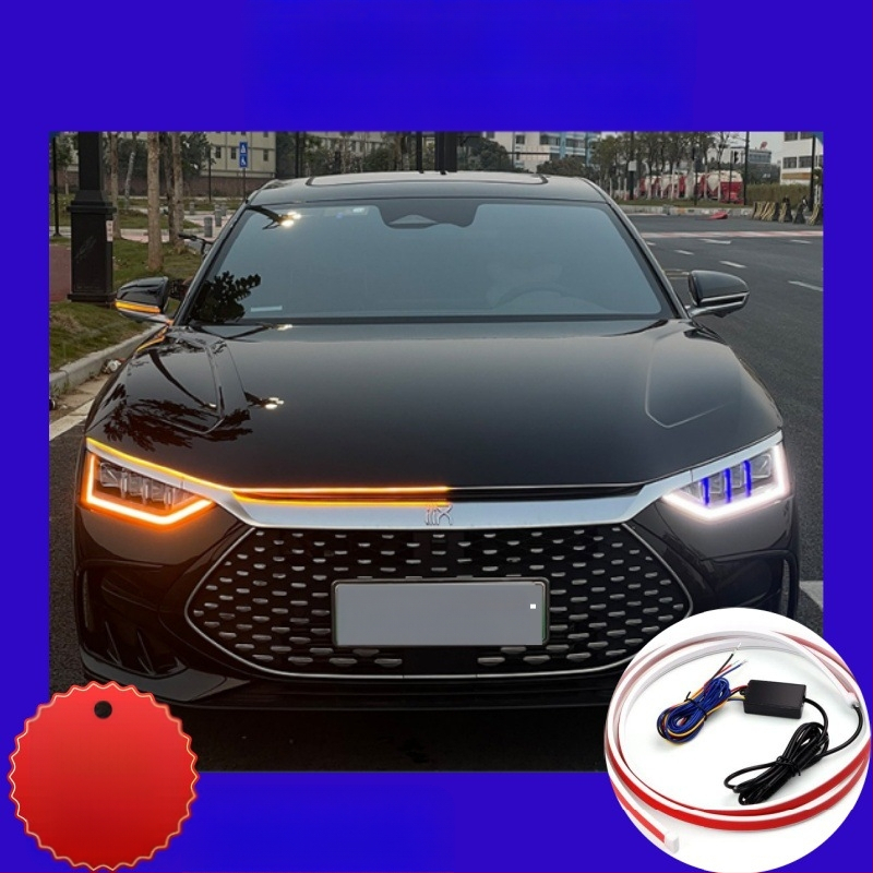 Automobilska prednja svjetla s DRL-om i dinamičkim skeniranjem, tip kroz, podešiva duga i kratka svjetla na poklopcu motora, 12V, 8W, LED 2835, 3000 lm, IP54