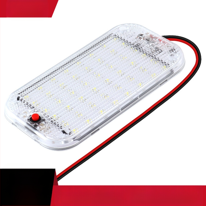 Automobilio vidaus LED apšvietimas su įmontuota skaitymo lempute, 48 LED, CX05 modelis, 5W, 10-85V, 1.2A