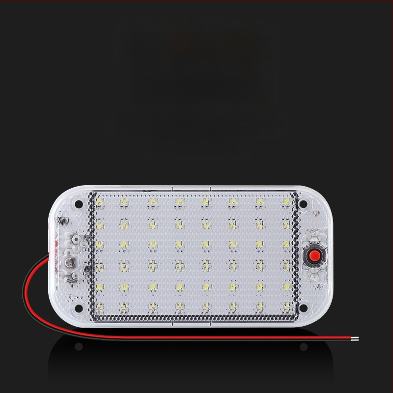 Automobilio vidaus LED apšvietimas su įmontuota skaitymo lempute, 48 LED, CX05 modelis, 5W, 10-85V, 1.2A