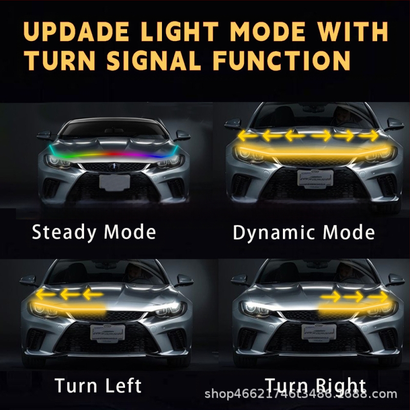 Automobilio LED dienos šviesos dekoracijai grotelėms – lateksinis korpusas, 12V DC, 10W, 3000 lm, tarnavimo laikas 50000 h