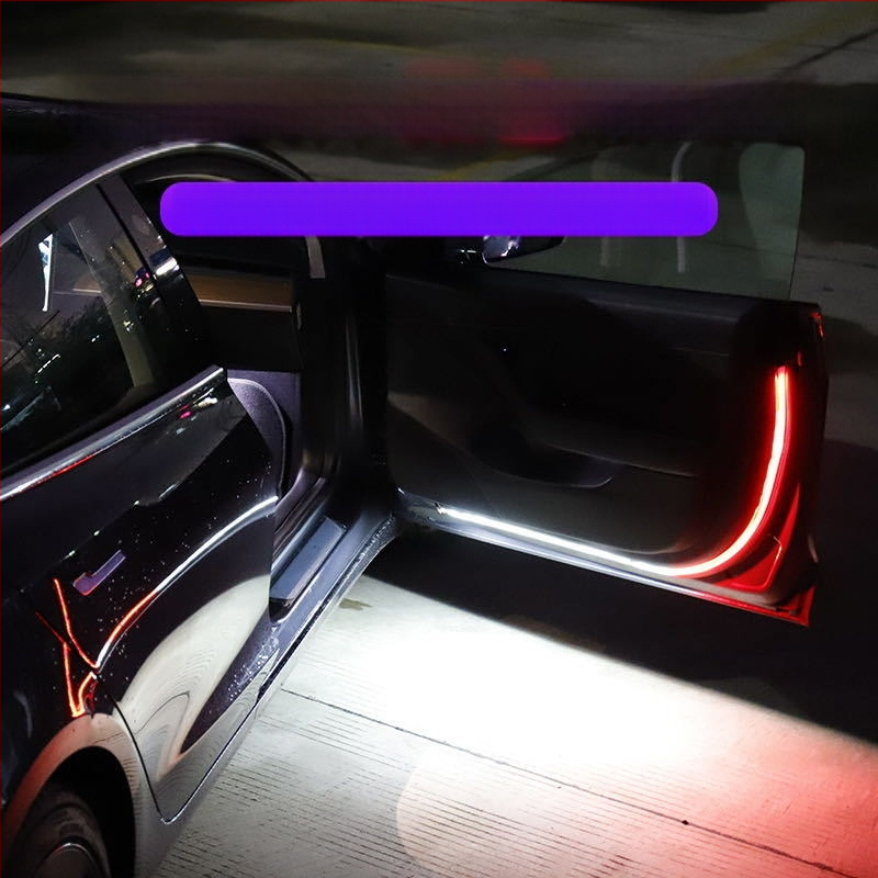 Dviejų spalvų durų LED šviesos juosta iš silikono, universalus suderinamumas, 12V, 0,2A, prieškolizinis ir įspėjamasis mirgėjimas