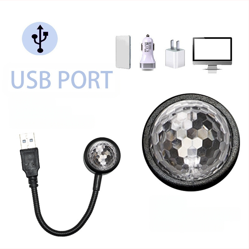 LED προβολέας αυτοκινήτου με φωνητικό ελέγχο και ρυθμικά εφέ, XF-238, 5V, IP20, εσωτερική χρήση