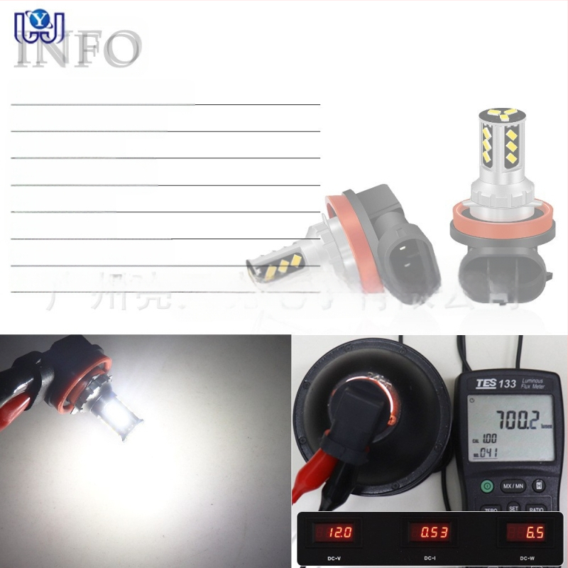 Automobilio LED miglų žibintas – modelis H8/H11 3020 15Smd, 6.5W, 12-48V, 750lm, 50 000h