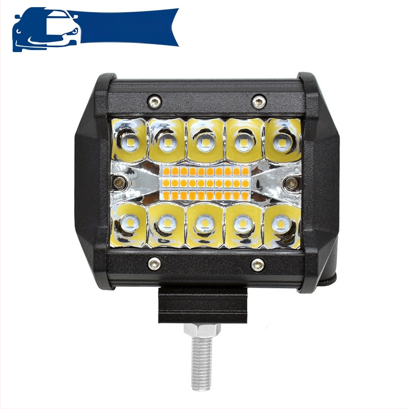 Automobilio ir motociklo darbinis žibintas be kelio - 60W, 12-24V, 6000LM, 6500K, LED 3030