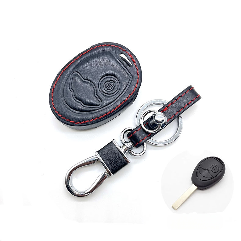 BMW Mini Cooper R50/R53 (2002–2005) bőr kulcstartó, sík kulcs, tehénbőr