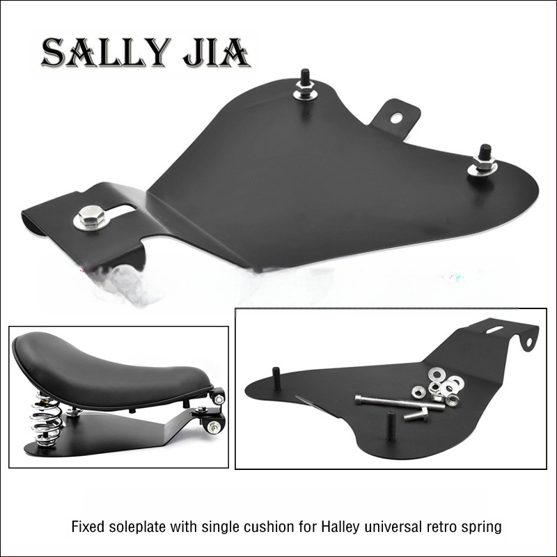 Osnovna ploča za sjedište Harley Cruiser sa vintage kožnim sjedalom na oprugu, jednosjed, model 01