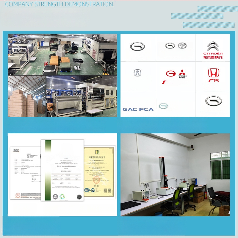 Automobilio kiliminė kilimėliai - 5 dalių rinkinys, PVC neslidus, Suderinama su bendrais modeliais, Logotipas spausdintas, Pritaikomas apdorojimas